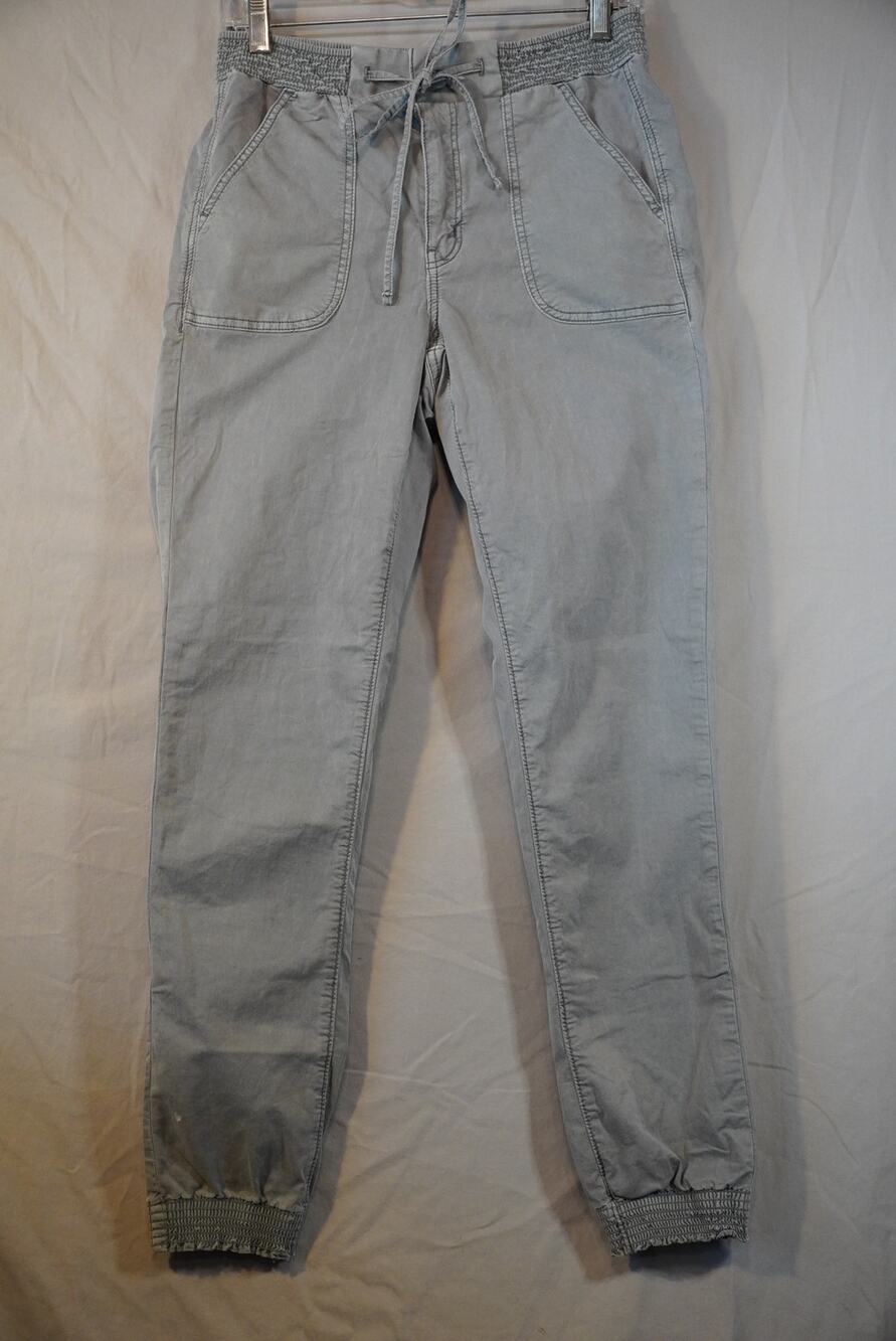 American Eagle Denim Joggers Gray High Waisted Next Level Stretch 10 Long